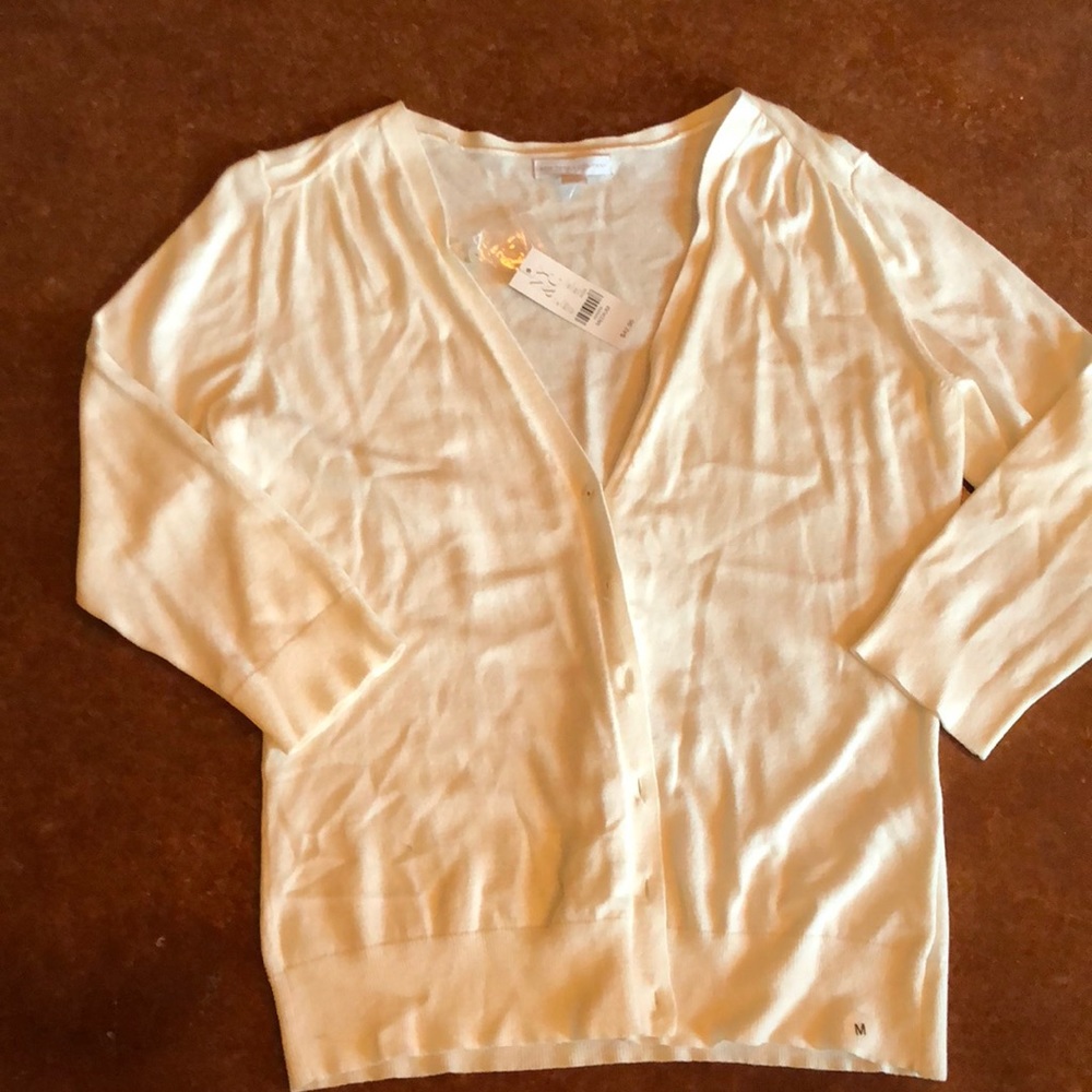 NWT Lightweight 3/4 Lightweight Cream Cardigan